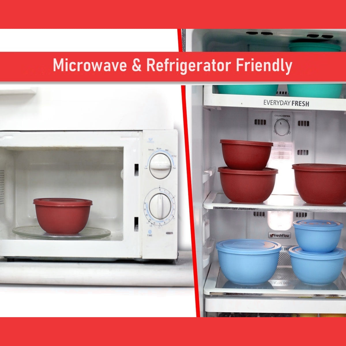 Microwaveable Serve & Store Bowl Set - Set of 3