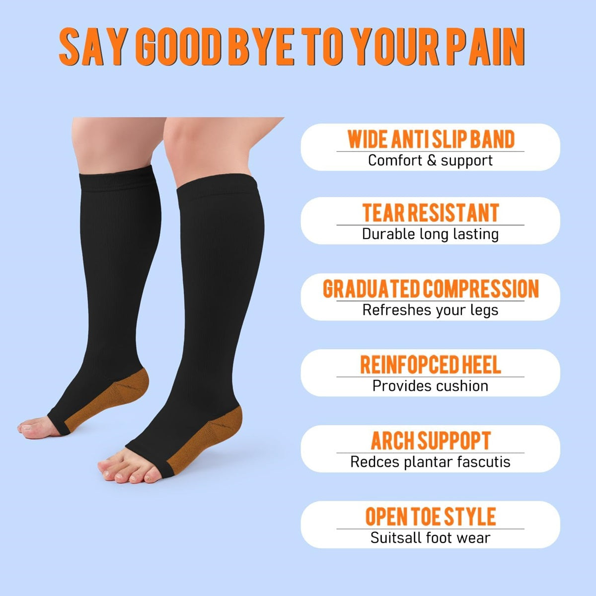 Full-Length Copper Compression Socks