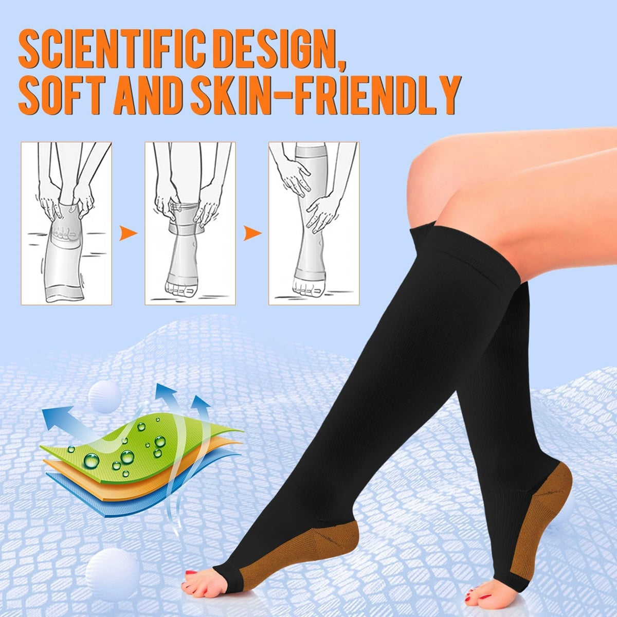 Full-Length Copper Compression Socks