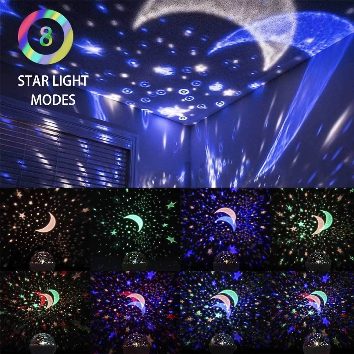 Rotating Projection Star Lamp