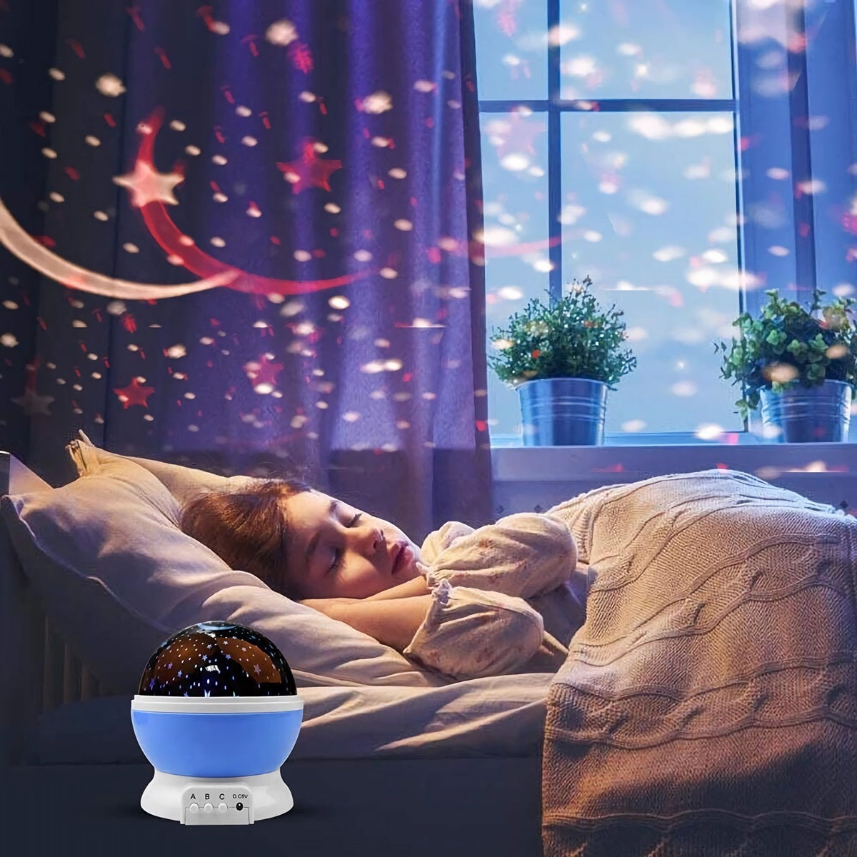 Rotating Projection Star Lamp