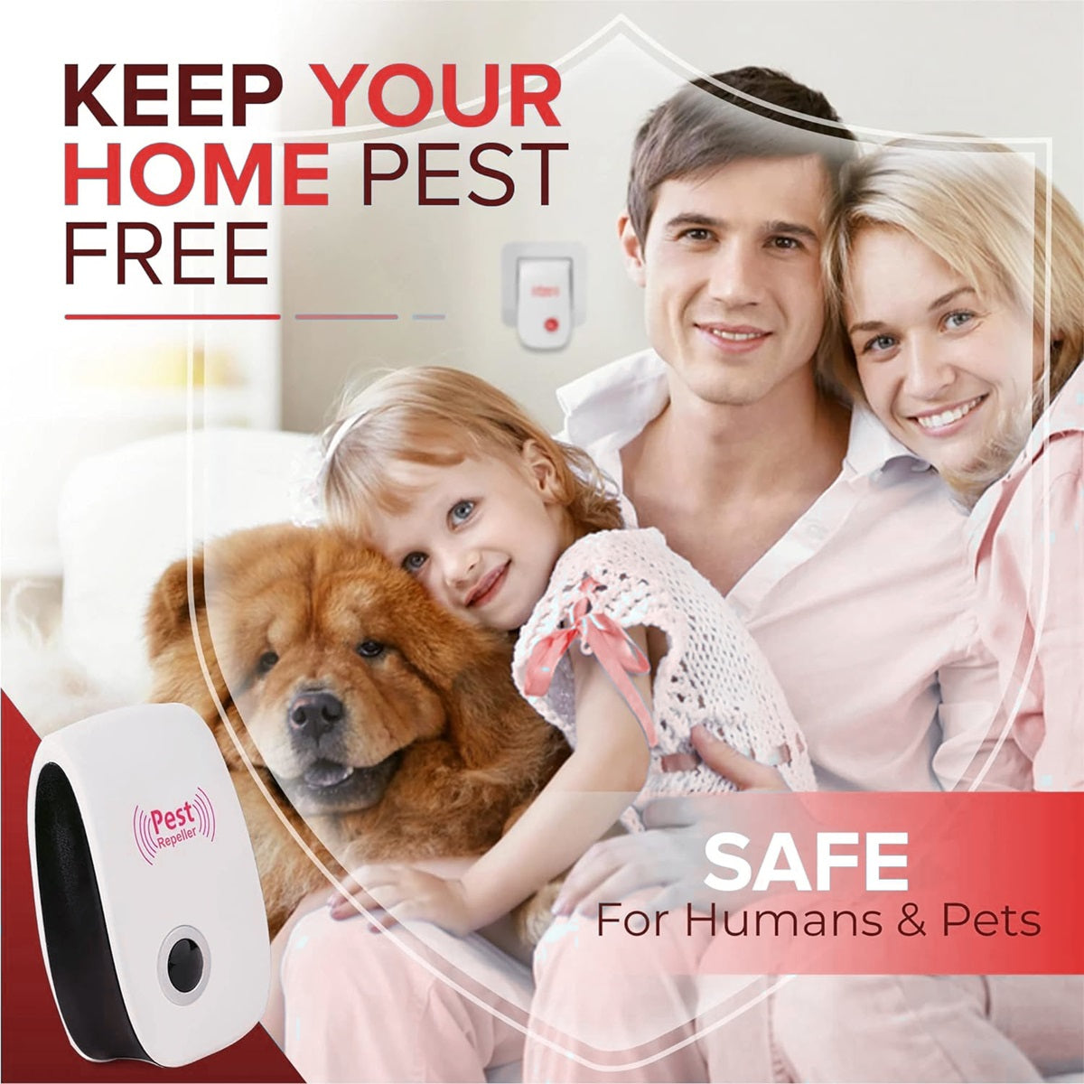 Ultrasonic Pest Repeller - Buy 1 Get 1 Free